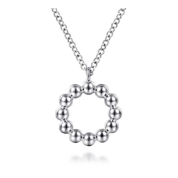 Sterling Silver Circle Beaded Necklace